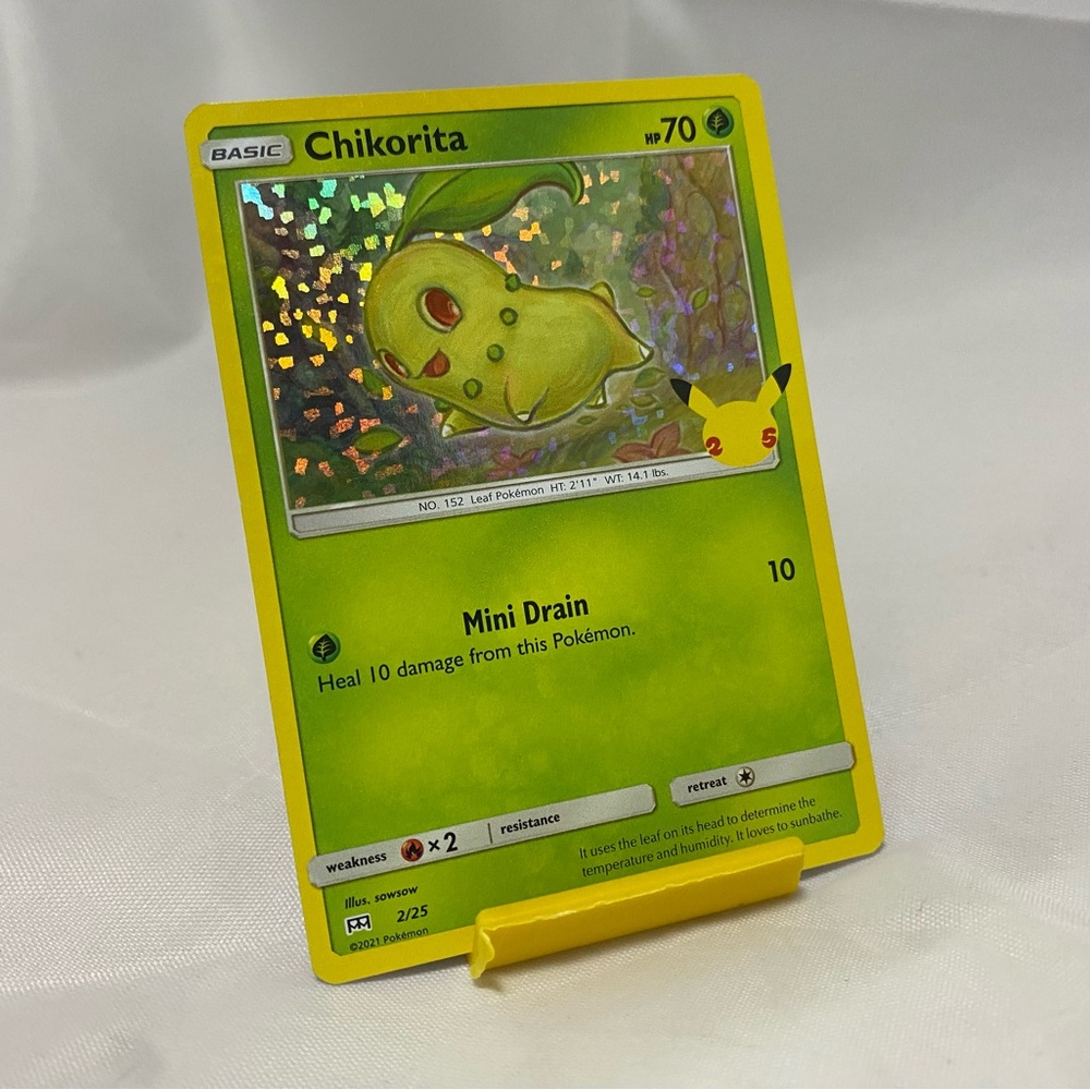 Chikorita Non-Holo Pokemon McDonald's 25th anniversary Promo 2/25 MINT